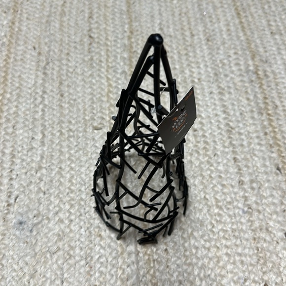 NEW Hyde & Eek 13.5" Black Metal Twig Cone Tree Decorative Sculpture - Picture 2 of 3